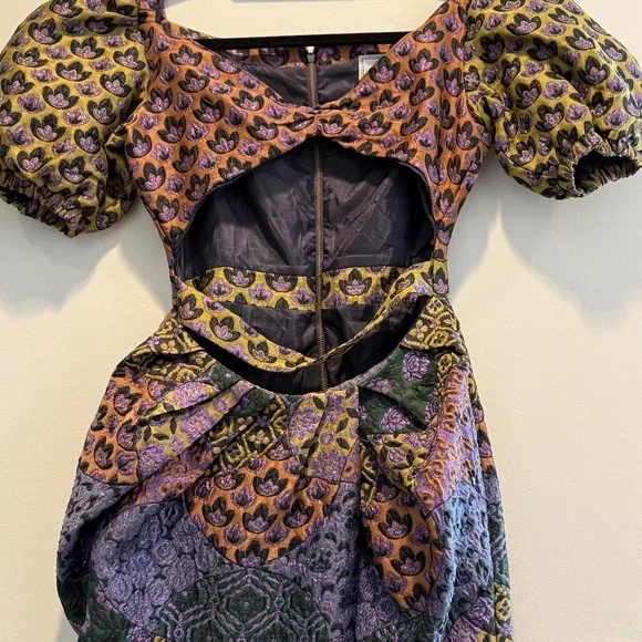 Autumn Adeigbo Makenna Brocade Cutout Dress – Custom Tailored Size 2-4 - Picture 4 of 12